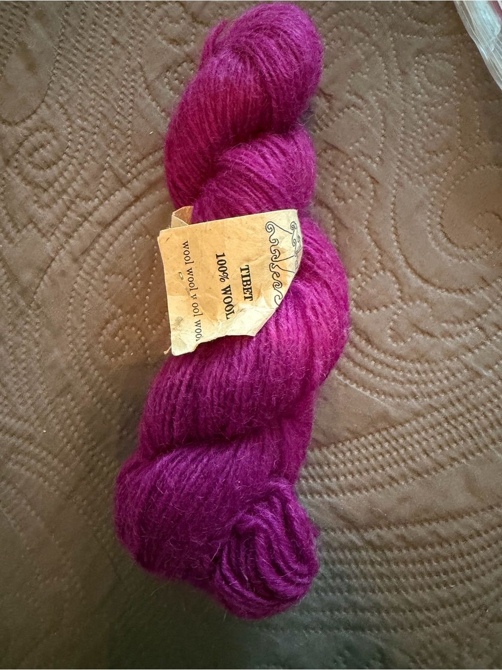 Tibet premium 100% Wool Fuchsia yarn -
